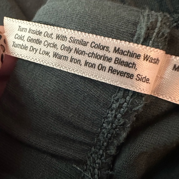 Soma Cool Nights M teal forest green 2-piece long sleeve drawstring pajamas - Picture 14 of 15